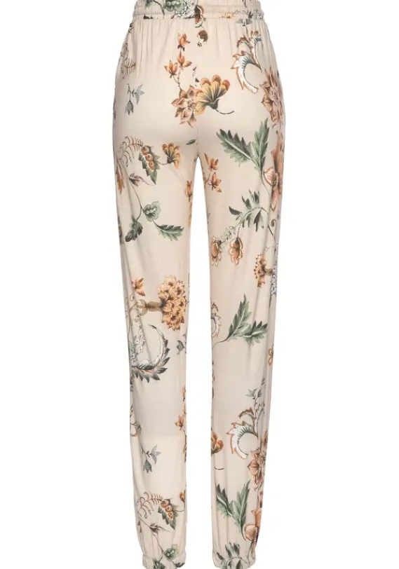 Lange Hosen|Buffalo Jerseyhose Beige-Bedruckt