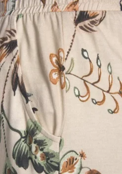 Lange Hosen|Buffalo Jerseyhose Beige-Bedruckt