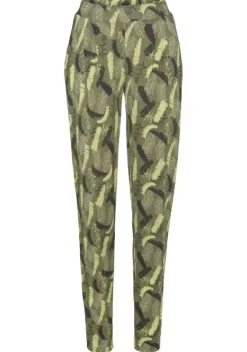 Lange Hosen|s.Oliver Jerseyhose Khaki Bedruckt