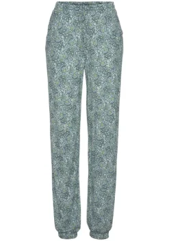 Lange Hosen|Vivance Jerseyhose Grun-Bedruckt