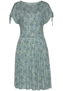 Kurze Kleider|Vivance Jerseykleid Grun-Bedruckt