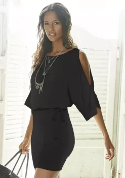 Kurze Kleider|Buffalo Jerseykleid Schwarz