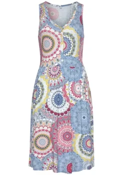 Kurze Kleider|Vivance Jerseykleid Bunt-Bedruckt