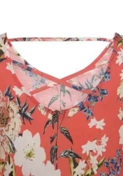 Kurze Kleider|s.Oliver Jerseykleid Koralle-Bedruckt