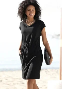 Kurze Kleider|Beachtime Jerseykleid Schwarz