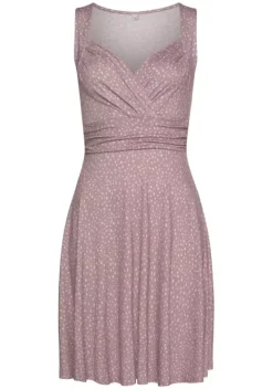 Kurze Kleider|Vivance Jerseykleid Rose-Mauve-Bedruckt