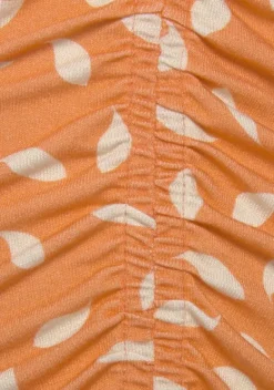 Rocke|Vivance Jerseyrock Orange-Creme Bedruckt