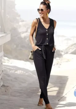 Overalls|LASCANA Jumpsuit Schwarz