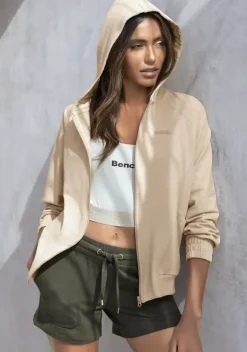 Jacken & Mantel|Bench. Kapuzensweatjacke Beige