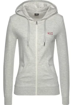 Jacken & Mantel|H.I.S Kapuzensweatjacke Grau-Meliert