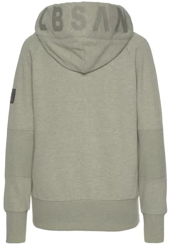 Jacken & Mantel|Elbsand Kapuzensweatjacke"Kelina" Grun Meliert