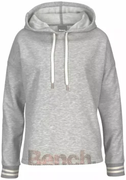 Damenshirts|Bench. Kapuzensweatshirt Grau-Meliert