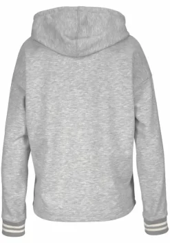 Damenshirts|Bench. Kapuzensweatshirt Grau-Meliert