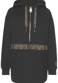 Damenshirts|Venice Beach Kapuzensweatshirt Schwarz