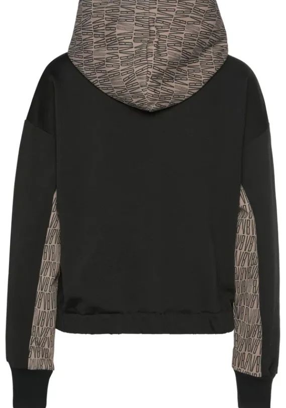 Damenshirts|Venice Beach Kapuzensweatshirt Toffee-Schwarz