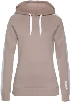 Damenshirts|Bench. Kapuzensweatshirt Beige-Weis