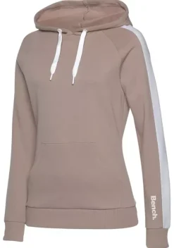 Damenshirts|Bench. Kapuzensweatshirt Beige-Weis