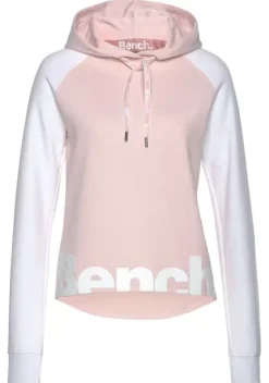 Damenshirts|Bench. Kapuzensweatshirt Weis-Rosa