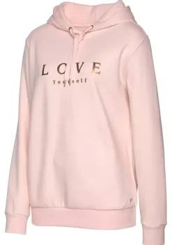 Damenshirts|Buffalo Kapuzensweatshirt Hellrosa