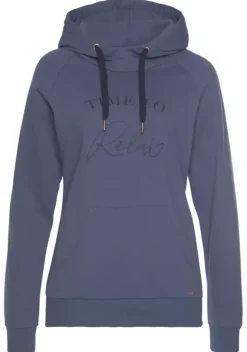 Damenshirts|LASCANA Kapuzensweatshirt Graublau