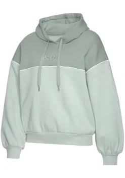 Damenshirts|Bench. Kapuzensweatshirt Graugrun-Hellgrun