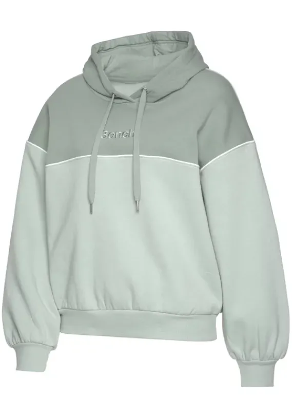 Damenshirts|Bench. Kapuzensweatshirt Graugrun-Hellgrun