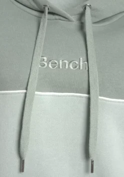 Damenshirts|Bench. Kapuzensweatshirt Graugrun-Hellgrun