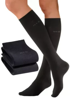 Socken|H.I.S Kniestrumpfe Schwarz