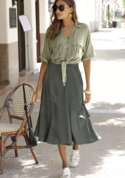 Blusen|LASCANA Kurzarmbluse Lindgrun