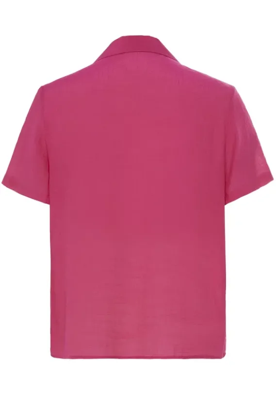 Blusen|Vivance Kurzarmbluse Pink