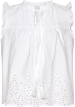 Blusen|Vivance Kurzarmbluse Weis