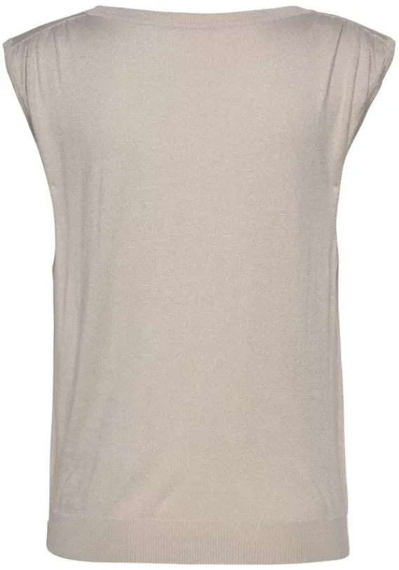 Pullover|LASCANA Kurzarmpullover Sand