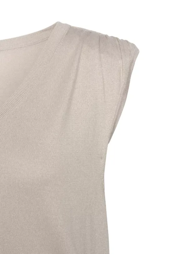 Pullover|LASCANA Kurzarmpullover Sand