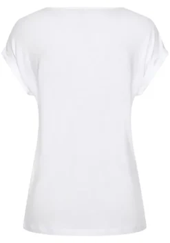 Damenshirts|LASCANA Kurzarmshirt Weis-Bedruckt