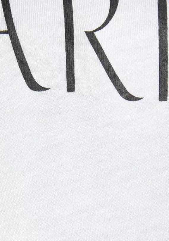 Damenshirts|LASCANA Kurzarmshirt Weis-Bedruckt