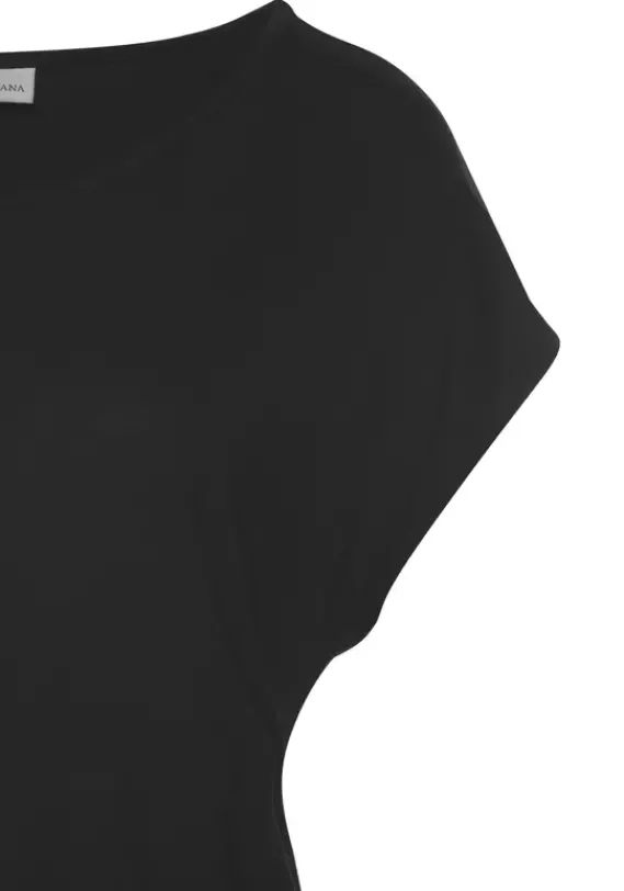 Damenshirts|LASCANA Kurzarmshirt Schwarz