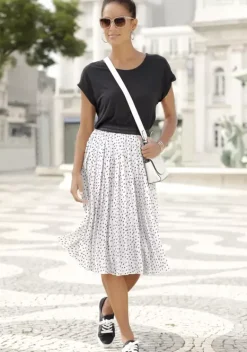 Damenshirts|LASCANA Kurzarmshirt Schwarz