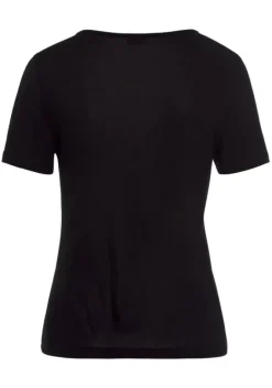 Damenshirts|Buffalo Kurzarmshirt Schwarz