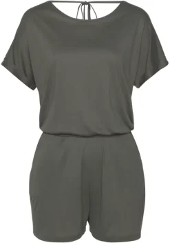 Overalls|LASCANA Kurzoverall Dunkelgrun