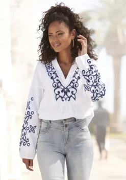 LASCANA Blusen<Langarmbluse