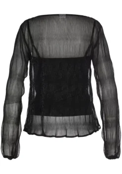 Blusen|LASCANA Langarmbluse Schwarz
