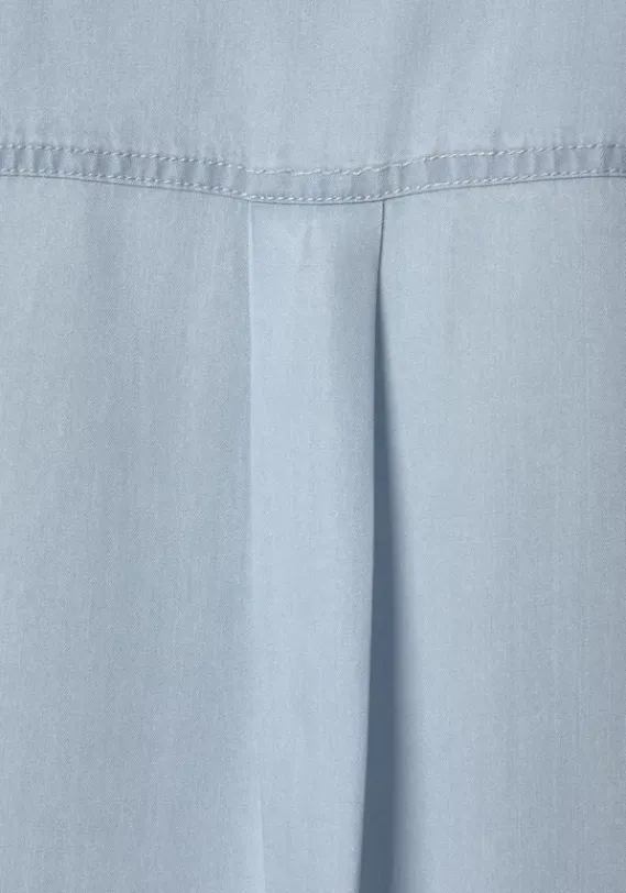 Blusen|Vivance Langarmbluse Blue Washed