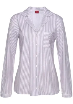 Damenshirts|s.Oliver Langarmshirt Bordeaux Weis Gestreift