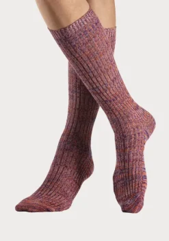 Socken|LASCANA Langsocken 1X Gelb-Bunt, 1X Grun-Bunt, 1X Rot-Bunt, 1X Blau-Bunt, 1X Hellbraun-Bunt