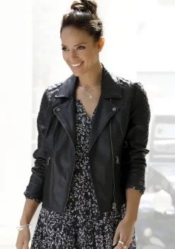 Jacken & Mantel|LASCANA Lederimitatjacke Schwarz