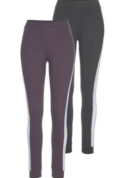 Homewear-Leggings|Arizona Leggings Anthrazit-Meliert, Pflaume