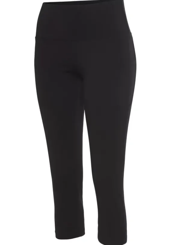 Relaxhosen|LASCANA ACTIVE 3/4-Leggings Schwarz