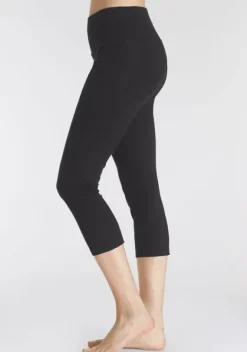 Relaxhosen|LASCANA ACTIVE 3/4-Leggings Schwarz