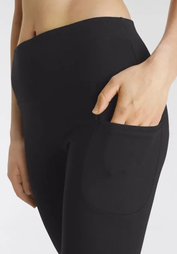 Relaxhosen|LASCANA ACTIVE 3/4-Leggings Schwarz