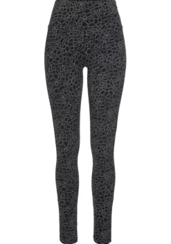 Homewear-Leggings|H.I.S Leggings Schwarz-Bedruckt, Schwarz-Uni